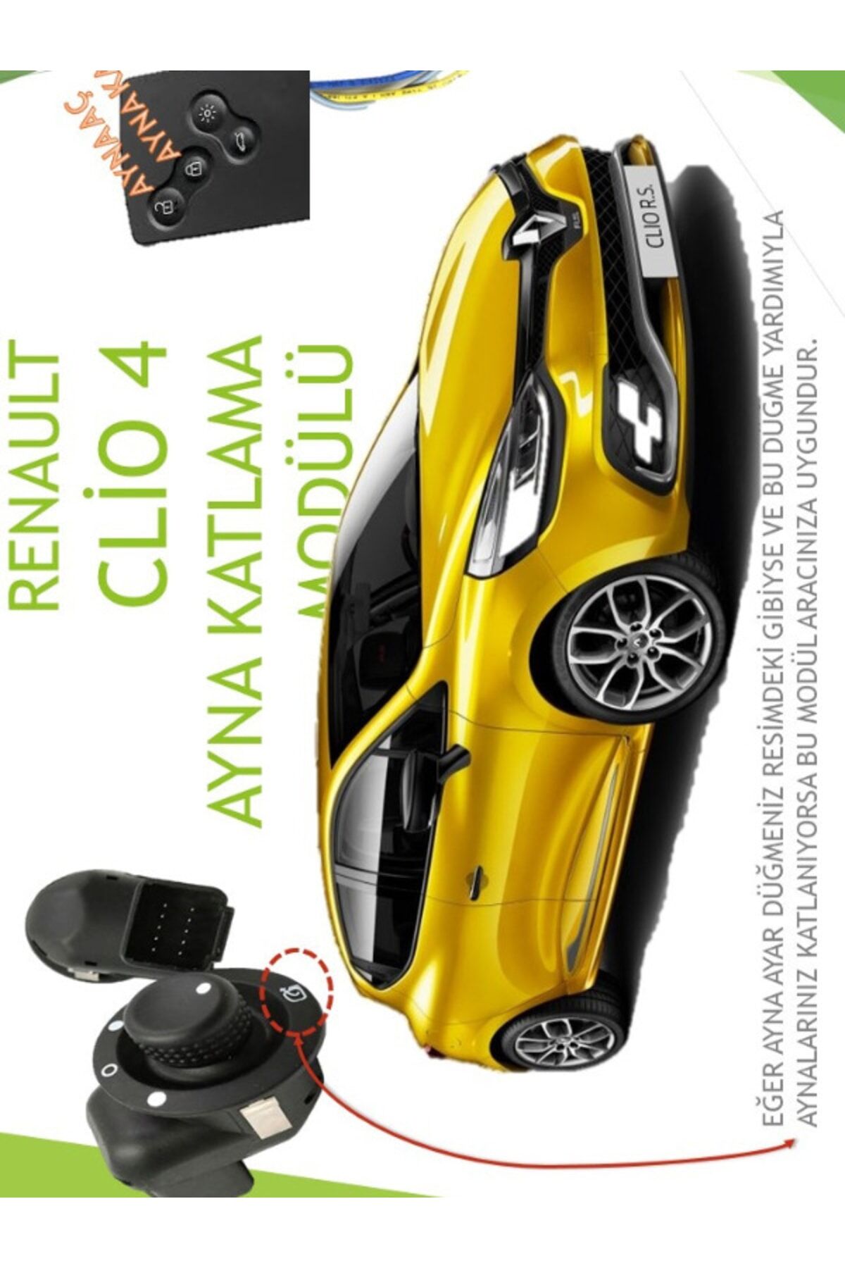 Uyumlu Renault Clio 4 Kilide Duyarlı Ayna Kiti